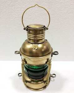 Lampe électrique Vintage en laiton rouge et vert, lanterne de bateau, lumière de fête décorative - Product Image 3