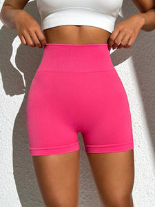 2024 Summer Women's <b>High</b> <b>Waist</b> Yoga <b>Shorts</b> Quick Dry Peach Hip Breathable Fitness Pants Rear V-<b>Shaped</b> Design Canvas Sports - Product Image 5