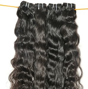 Vente en gros extensions de cheveux humains vierges alignés sur les cuticules Remy indiens cheveux de modèle brut de style bouclé ondulé lâche de Temple Vender - Product Image 4
