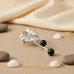 Broche de Cristal de Ónix Negro para Joyería de Moda Femenina - Product Image 2