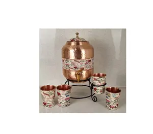 Pure Copper Water Cooler Pot Für Ayurveda Nutzen für die Gesundheit Cooler Drink Jug für hand gefertigt mit Verkaufs produkt