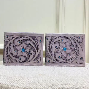 Nouvelle tendance en cuir usiné à la main hommes portefeuille longue fermeture éclair Offre Spéciale mode gris couleur élégant porte-monnaie cadeau pour lui - Product Image 2