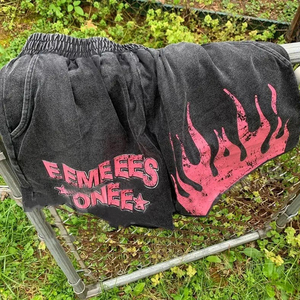 Custom Streetwear Screen Printing Summer Outfit T-Shirt and <b>Shorts</b> Set for <b>Men</b> Crew Neck Acid Wash Sleeveless Shirts Tracksuit - Product Image 4