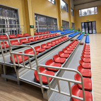 Siège de tribune de stade en HDPE durable avec dossier fixe, léger (moins de 1 kg), chaise d'événement portable pour le sport