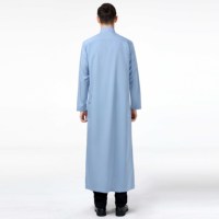 Abaya Islámica de Manga Larga para Hombre, Estilo Urbano, Talla Grande, Color Sólido, Transpirable, Térmica, de Secado Rápido, de Algodón