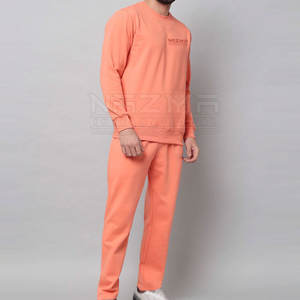 Conjunto Deportivo Casual de Dos Piezas para Hombre, Estilo Vintage, Color Sólido, 100% Algodón, Transpirable y Ligero, para Gimnasio, Trotar, Uso Diario, MOQ Bajo - Product Image 2