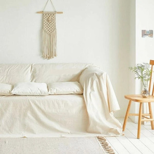 ผ้าคลุมเบาะโซฟาขนาดใหญ่สไตล์โบฮีเมียนคอตตอนแท้100% ผ้าลินินคุณภาพสูงป้องกันฝุ่นและซักได้ - Product Image 6