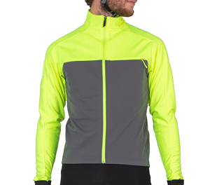 Maillot de cyclisme pour homme SPRINT SPORTS, manches longues, couleurs contrastées, 100% polyester, coupe ajustée pour adulte, coupe-vent, séchage rapide, respectueux de l'environnement - Product Image 1