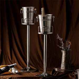 Refroidisseur à glaçons en acier inoxydable écologique de haute qualité pour seau à vin rouge, idéal pour les fêtes - Product Image 1