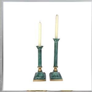 Bougeoir moderne et mince en aluminium Style minimaliste de la maison pour les événements de luxe Décoration de table à manger de Noël - Product Image 1