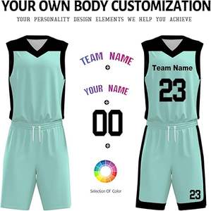 Uniforme de baloncesto ligero para adultos Estilo único Color sólido Conjunto de talla grande de alta calidad Transpirable 100% Poliéster Rápido - Product Image 6