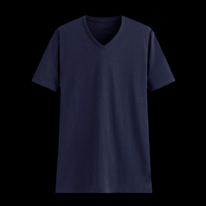 Vente en gros T-shirts unisexes col en V 100% coton T-shirt blanc uni pour hommes ou femmes Impression de logo personnalisé doux et confortable - Product Image 1