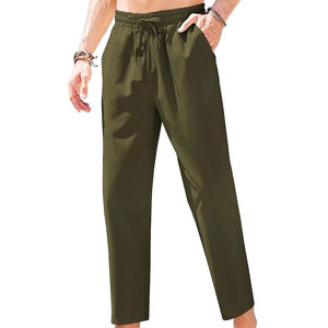 Hot Selling Men's Casual Jogger Pants Comfortable 100% Cotton <b>Trousers</b> <b>Elastic</b> <b>Waist</b> Custom Logo Lightweight Design Windproof - Product Image 1