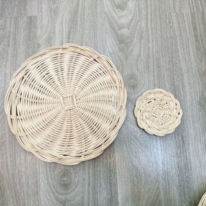 New Design Vintage Rattan Round <b>Christmas</b> <b>Placemats</b> Wicker <b>Placemats</b> Round Shaped Wholesale from Vietnam cheap price - Product Image 3