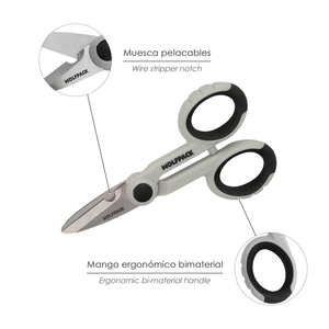 Forbici da Elettricista 140 mm. Maniglia in TPR. Resistente alla Tensione - Product Image 3