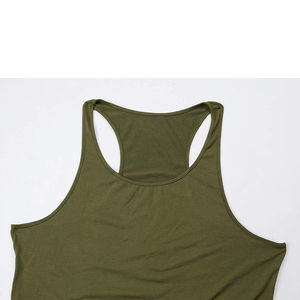 Unisex verde personalizar camisetas sin mangas de algodón camiseta sin mangas deportes Fitness culturismo camisetas Casuales - Product Image 1