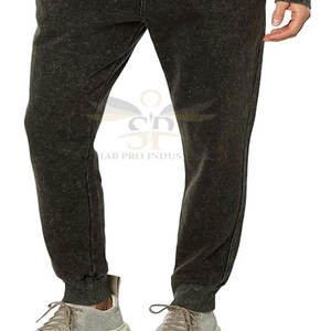 Venta al por mayor de ropa deportiva de peso ligero lavado con ácido pantalones de chándal de uso en invierno a prueba de viento lavado con ácido para la venta - Product Image 3