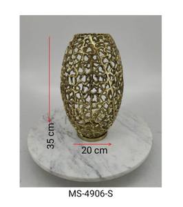 Decorative Aluminum Floor <b>Gold</b> <b>Vase</b> Golden Slim Cone Metal <b>Vase</b> Home Decor, Decorative for Indoor Living Unique - Product Image 5