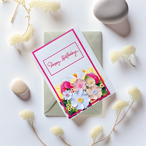 Vietnam VietnamCrafts, Manualidades de Papel con Diseño de Flores en Quilling, Impresión Digital Personalizada, Regalo de Cumpleaños, Artesanía en Papel - Product Image 4