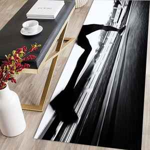 Geometric Printed Rug: Modern Sports, <b>Running</b>, Gym, Area Rug,Chenille Rug - Product Image 4