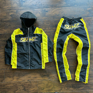 Chándal de hombre más vendido personalizado, cortavientos de nailon con cuello con capucha, diseño sólido liso a la moda para el invierno - Product Image 1