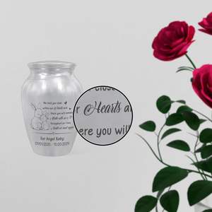 Urna conmemorativa de recuerdo decorativa de acero inoxidable para la pérdida de Niños de urnas plateadas de tamaño personalizado - Product Image 4