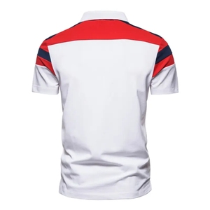 Polo de negocios de algodón 100% para hombre, estampado de tela personalizado con patrón sólido para verano, estilo informal de talla grande, hecho en Pakistán - Product Image 3