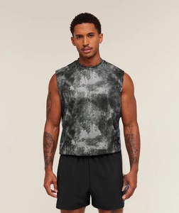 Débardeur de sport pour homme en coton, personnalisé avec logo, effet délavé, étiquette personnalisée, pour la course et la musculation, avec faible MOQ - Product Image 3