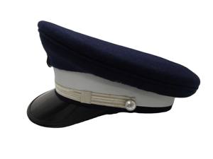 Accesorios de uniforme de alto rango Gorra de Oficial negra de lana con logotipo bordado Nuevo diseño elegante Gorra de oficial con logotipo personalizado - Product Image 2