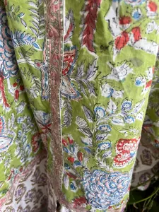 Robe imprimée bloc à la main tuniques indiennes robe longue en coton indien imprimé à la main robe sans manches à bretelles réglables en coton indien - Product Image 5