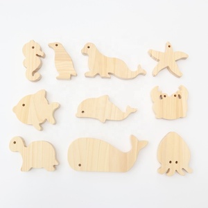 2023 nuevo juego de rompecabezas de animales de madera de pino DIY juguete educativo de historia del océano de Vietnam para niños con 10 personajes de animales únicos - Product Image 1