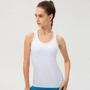 Camisetas sin mangas personalizadas de alta calidad para mujer, camiseta sin mangas de Yoga para entrenamiento de verano, camisetas sin mangas para mujer, camisetas sin mangas lisas para mujer - Product Image 3