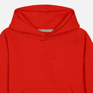 เสื้อมีฮู้ดสำหรับเด็กเสื้อฮู้ดแบบสวมหัวสำหรับเด็กผ้าฝ้าย100% สีพื้นแบบกำหนดเอง - Product Image 3