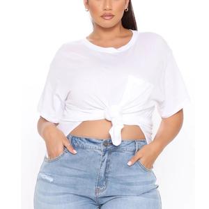 T-shirts pour femmes en coton 100% à manches courtes, coupe ajustée, tricot décontracté, séchage rapide, impression 3D, écologiques, vente en gros - Product Image 3