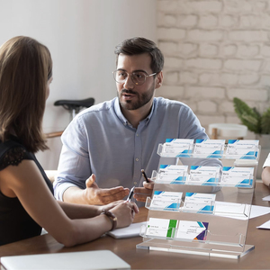 Présentoir de cartes à plusieurs niveaux en plastique acrylique transparent Business Design moderne Porte-cartes de visite de bureau - Product Image 6