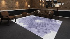 Alfombra de lana anudada a mano de estilo moderno hecho a medida acento/alfombras patrón de diamante abstracto para el hogar sala de estar juegos de alfombras - Product Image 3