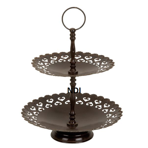 Superior Quality Antique Finishing Rounded Top Metal <b>Cake</b> Serving Stand Wedding Anniversary Party Celebration <b>Cake</b> <b>Server</b> Stand - Product Image 6