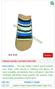 Accesorio de protector de dedo de cuero de extremo abierto GS 233, herramienta de joyería esencial para reloj de pulsera y herramientas para varias herramientas y piezas - Product Image 2