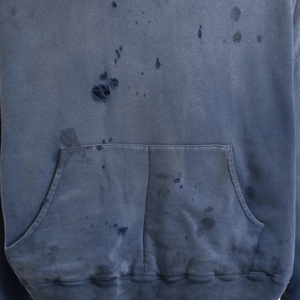 Sweat à capuche Vintage personnalisé pour hommes lavé à l'acide coton épais éponge française délavé au soleil surdimensionné à capuche à carreaux avant - Product Image 6