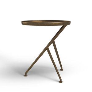 Mesa de centro redonda de metal moderna con altura ajustable y diseño ecológico para sala de estar y dormitorio - Product Image 4