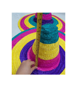 หมวก Sombrero-หมวกเม็กซิกันขนาดใหญ่ที่มีปีกกว้างและมงกุฎปักทำในเวียดนาม-ทำในเวียดนาม: หมวกชาวประมงเม็กซิกัน - Product Image 2