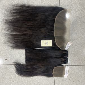 Cabello humano 100% Natural sin procesar, extensión de cabello Frontal de encaje transparente, virgen peruano, HD - Product Image 5