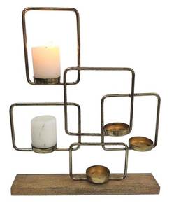 Elegant Hollow-Out Geometric <b>Gold</b> Taper <b>Candle</b> Holder Minimalist Wrought Iron Candlestick for Dining Table Hotel & Christmas - Product Image 5