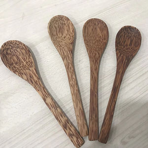 Factory Twig Shaped Wooden Coconut Spoon 17cm Length for Serving Home Party Wedding Kitchenware Dinnerware <b>Utensils</b> - Product Image 1