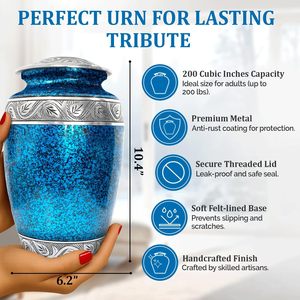 Elegant Cremation <b>Urn</b> Set of 1 <b>Large</b> <b>Urn</b> for Ashes And 4 Small <b>Urns</b> for Humans - Product Image 4