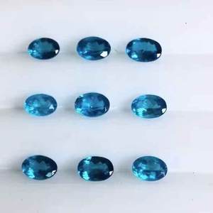 3x4mm Apatite néon naturelle facettée Forme ovale Pierre précieuse originale en vrac Pierres précieuses d'apatite polies de meilleure qualité du fabricant - Product Image 1