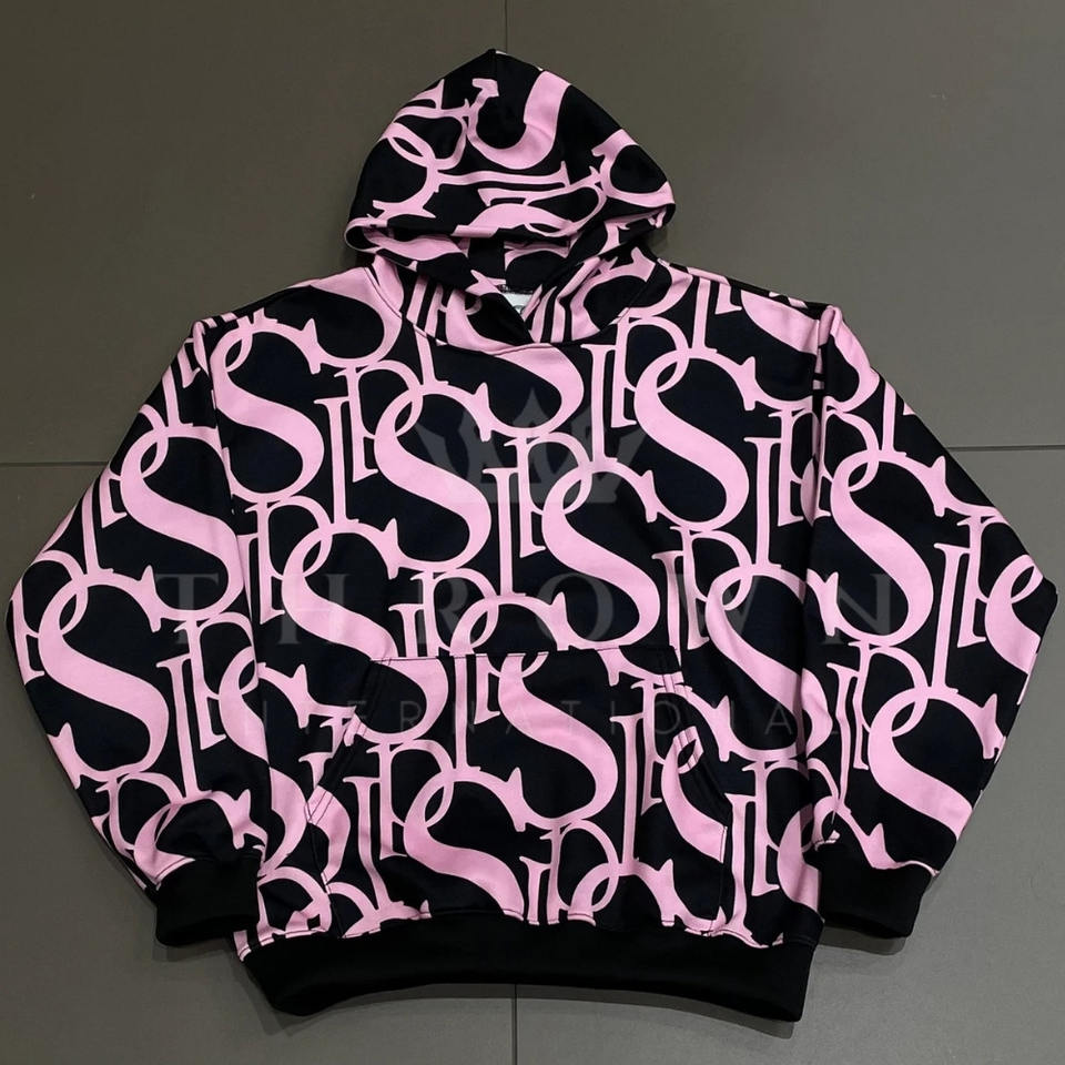 Manufacturer Men's Hoodies Sdl Print Allover Hoodies High Quality Heavyweight Cotton Fleece Boxy Crop Zip Up Designer Sdl Hoodie