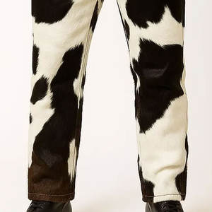 Pantalones de Cuero Vacuno para Hombre, Diseño Único, Casuales, de Moda para Invierno, Cintura Media, Frente Plano, Corte Recto - Product Image 6