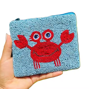 Fashion Accessory Coin Pouch Embroidery Coin Purse <b>Seed</b> Bead Customized Hand Pouch by MD HANDICRAFTS - Product Image 2