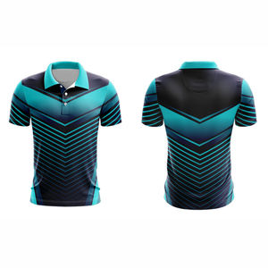 Chemise de golf de haute qualité respirante imprimée à séchage rapide ajustée en polyester et élasthanne avec logo personnalisé par sublimation Broderie de luxe décontractée - Product Image 5